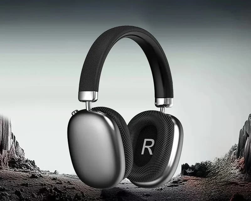 Over-ear Bluetooth-hovedtelefoner med drejeknap, FM-radio og lang batterilevetid