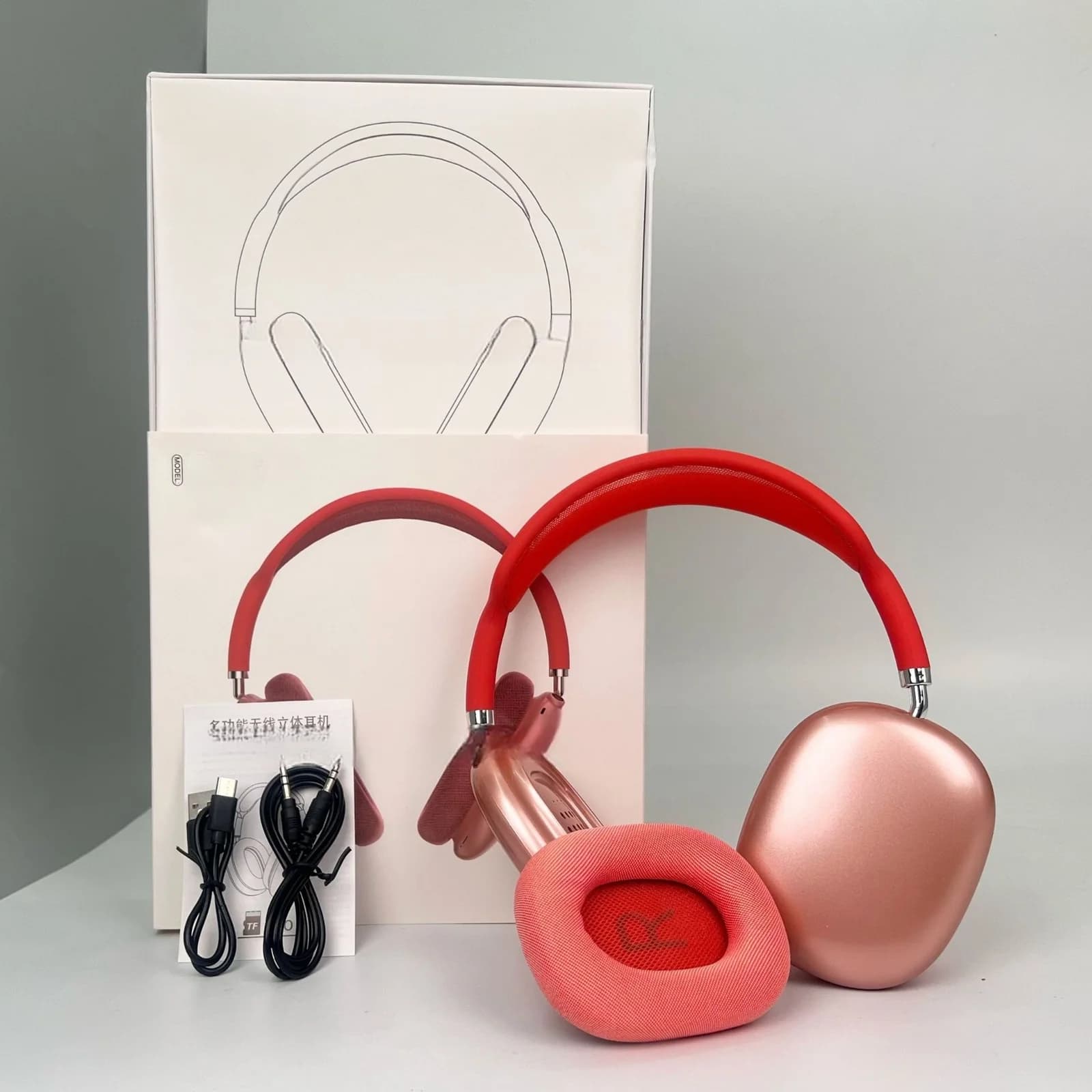 Trådløse over-ear hovedtelefoner med magnetiske ørekopper og mesh-pandebøjle