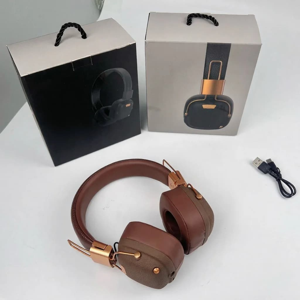 Retro over-ear trådløse Bluetooth-hovedtelefoner med EQ-lydtilstande