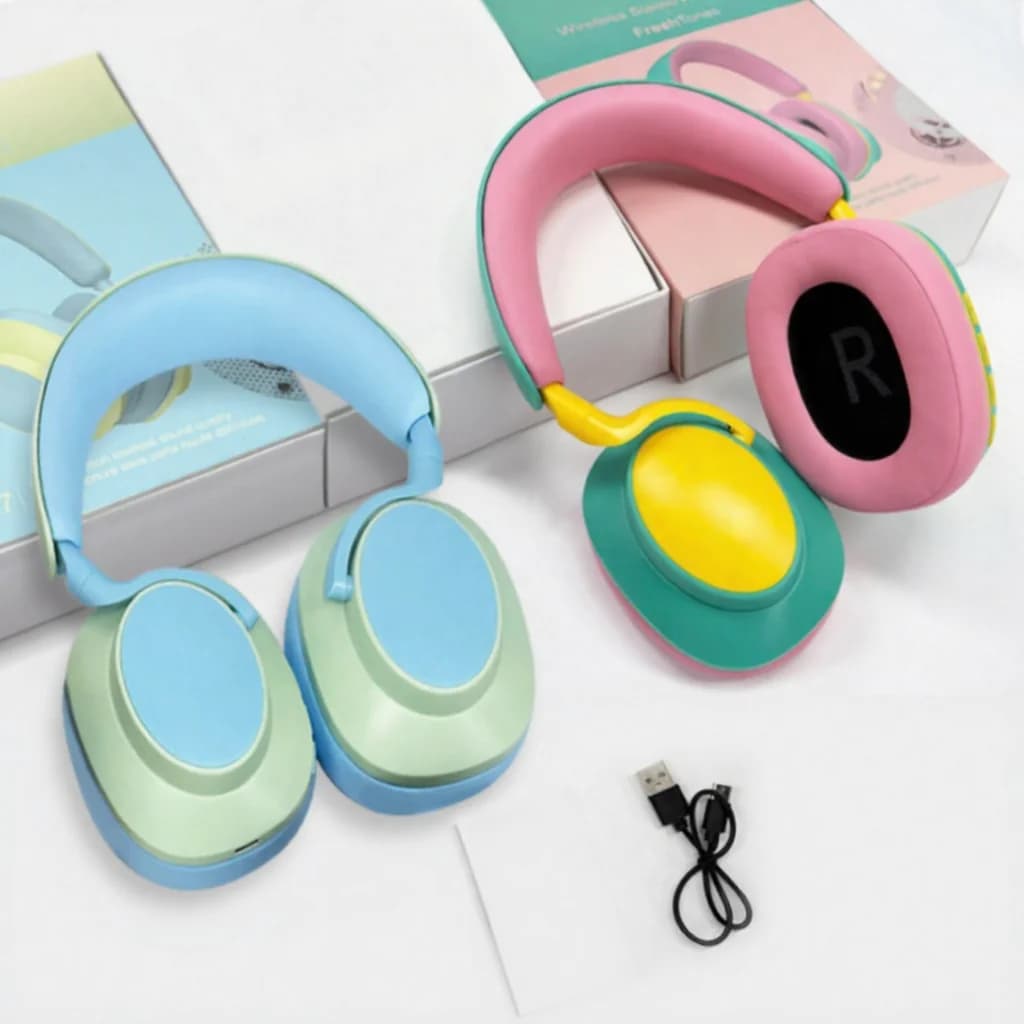 Trådløse over-ear Bluetooth-hovedtelefoner med mikrofon, FM-radio, Type-C