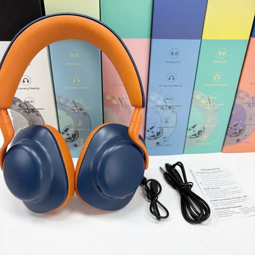 Trådløse Bluetooth-hovedtelefoner med FM-radio og Type-C opladning