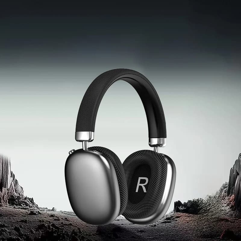 Over-Ear Bluetooth-hovedtelefoner med drejeknap, FM-radio og lang batterilevetid