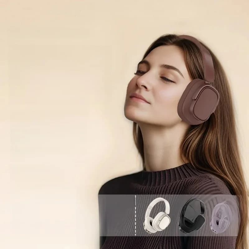 Retro Bluetooth-hovedtelefoner med aktiv støjreduktion