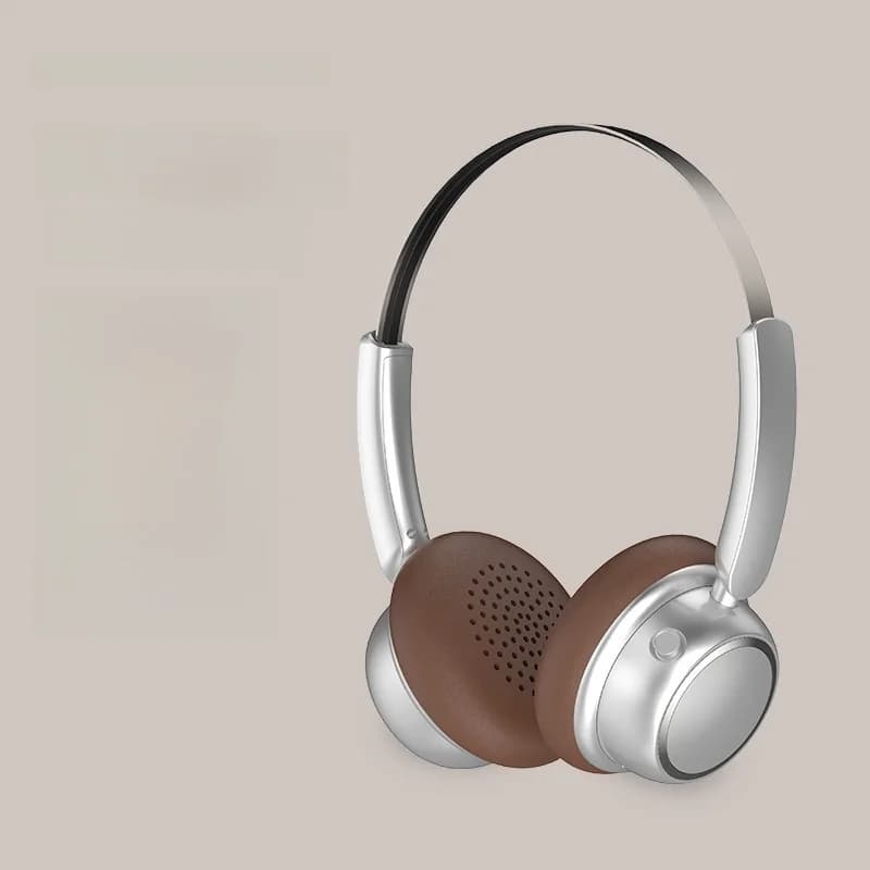 Retro trådløse Bluetooth-hovedtelefoner med metalhovedbøjle og lang batterilevetid