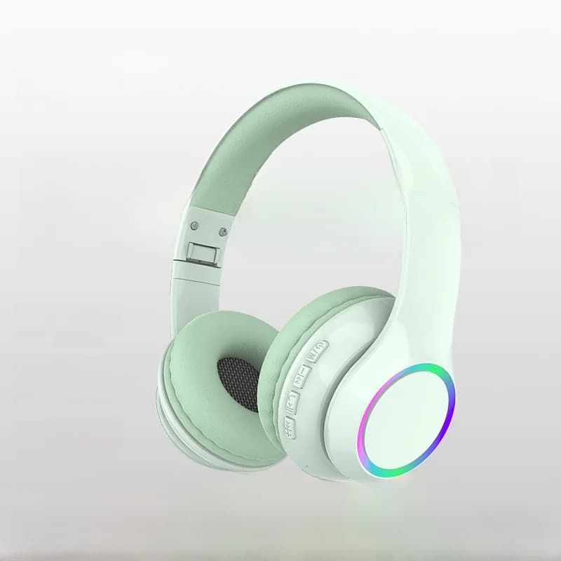 Trådløse Bluetooth-hovedtelefoner med LED-lys og mikrofon