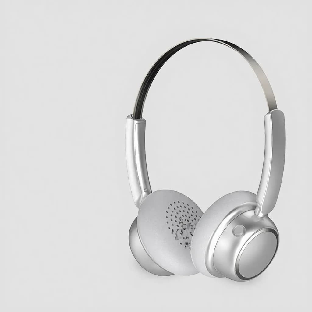 Retro trådløse Bluetooth-hovedtelefoner med metalhovedbøjle og lang batterilevetid
