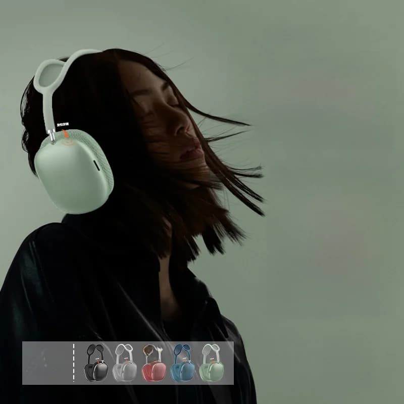 Bluetooth 5.4 over-ear hovedtelefoner med drejeknap og FM-radio