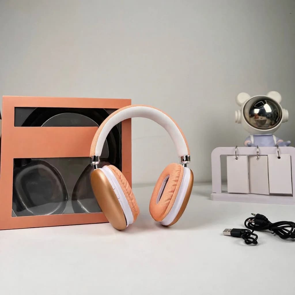 Trådløse over-ear hovedtelefoner med Bluetooth 5.4 og lang batterilevetid