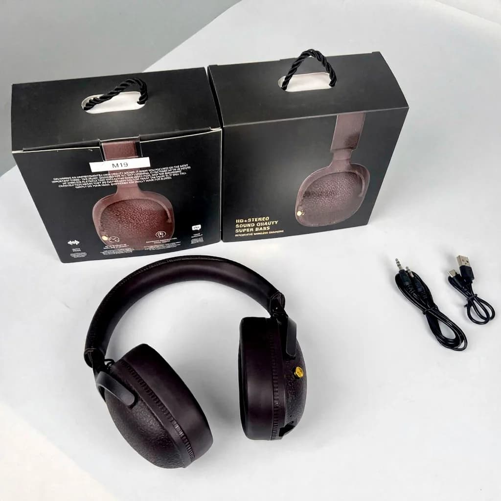 Retro over-ear Bluetooth-hovedtelefoner, trådløst stereoheadset med mikrofon