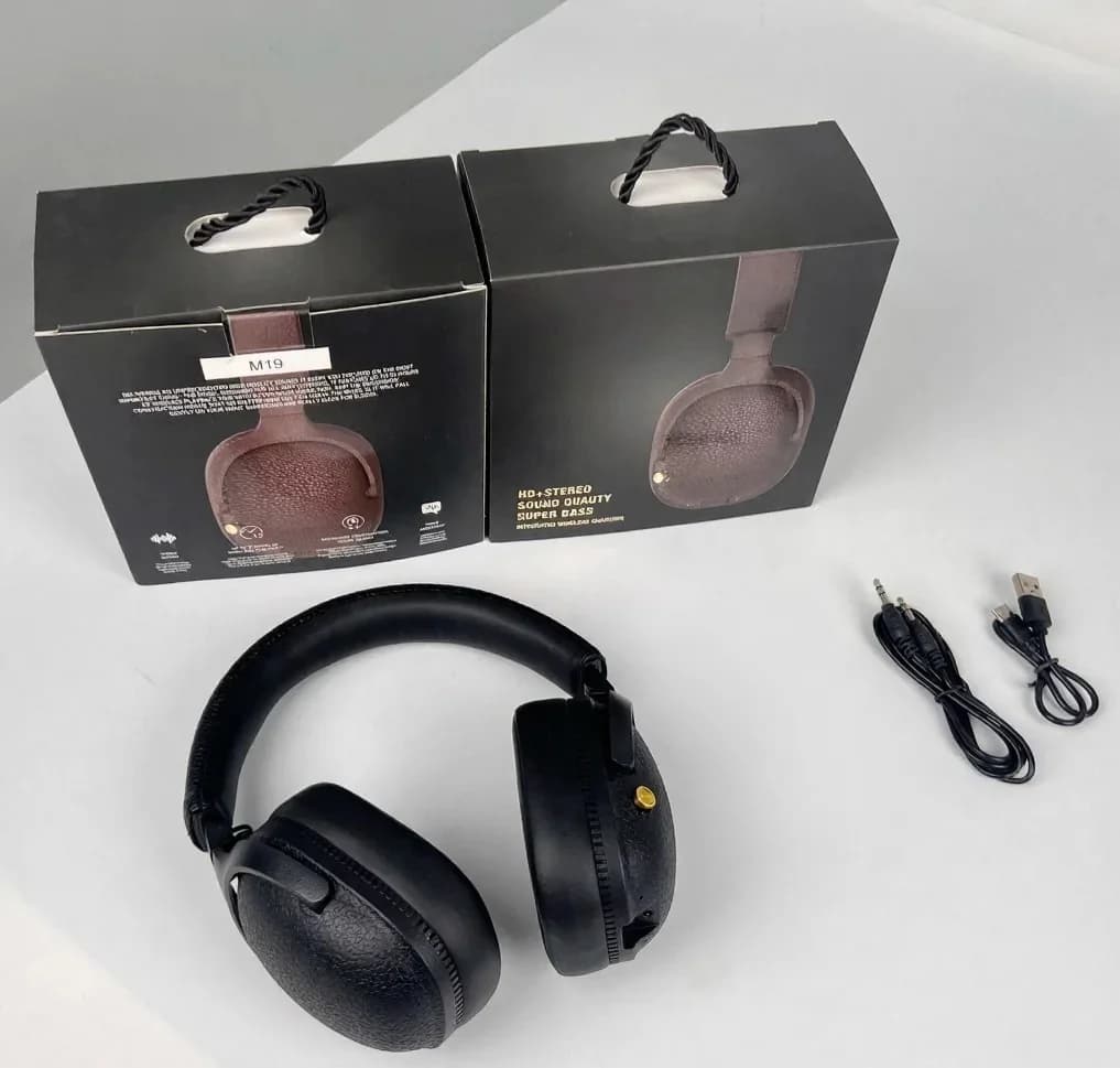 Retro over-ear Bluetooth-hovedtelefoner, trådløst stereoheadset med mikrofon