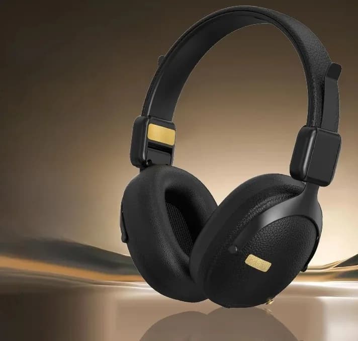 Retro trådløse on-ear hovedtelefoner med Bluetooth 5.4 og lang batterilevetid