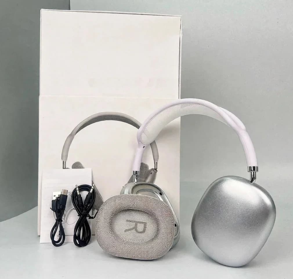 Trådløse over-ear hovedtelefoner med magnetiske ørekopper og mesh-pandebøjle