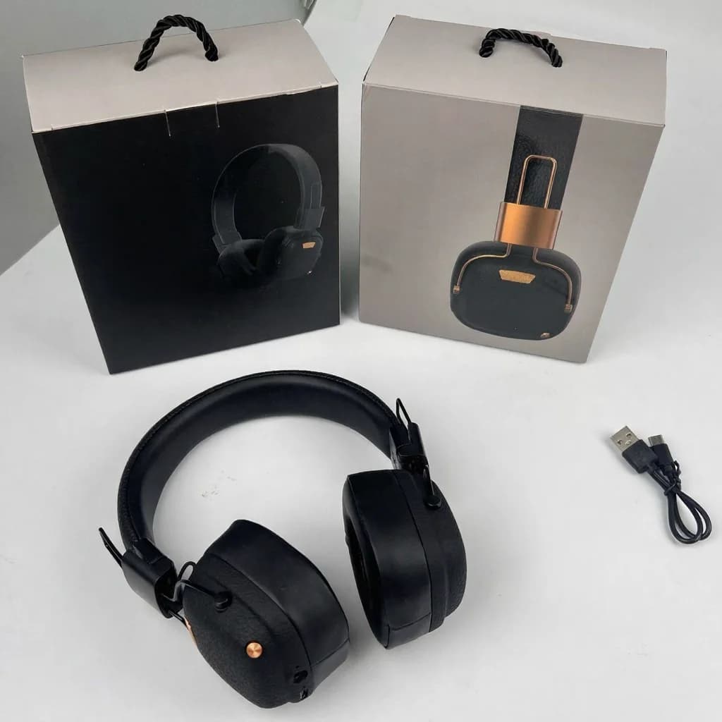 Retro over-ear trådløse Bluetooth-hovedtelefoner med EQ-lydtilstande