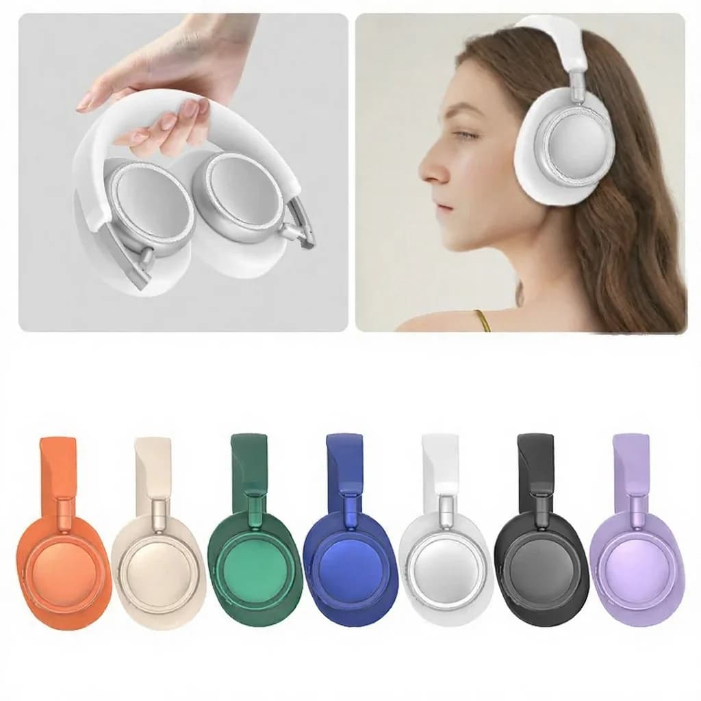 Over-ear trådløse Bluetooth-hovedtelefoner med dyb bas og Type-C opladning