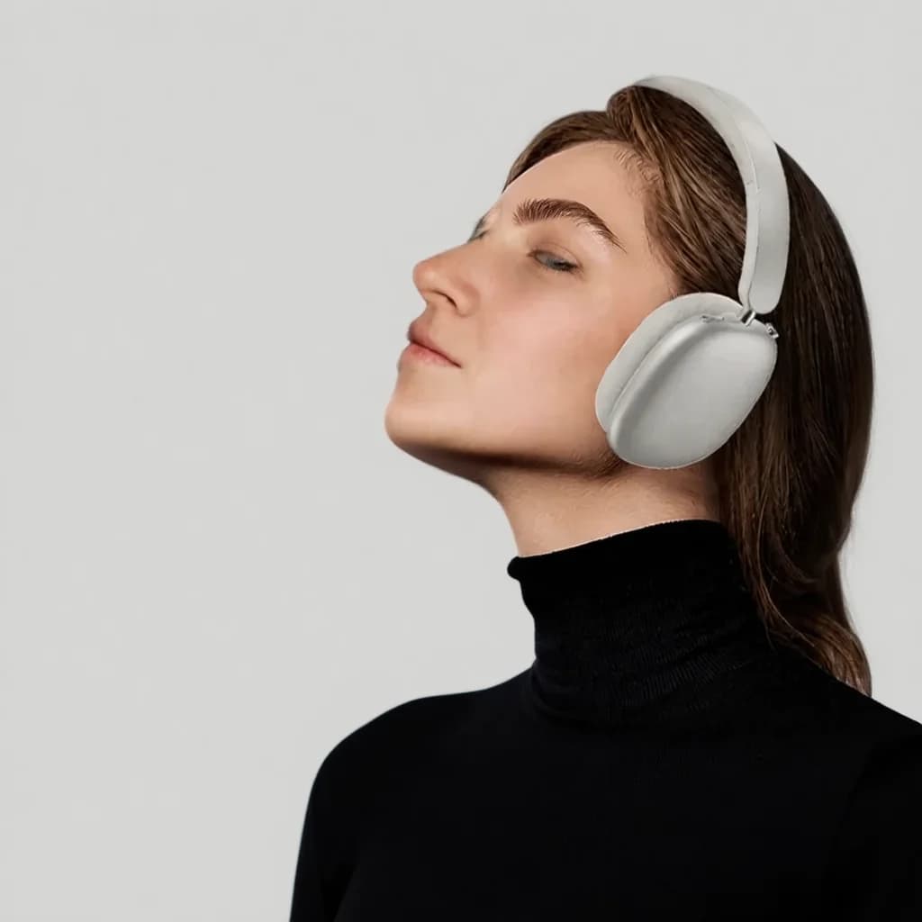 Over-ear trådløse hovedtelefoner med aktiv støjreduktion og lang batterilevetid