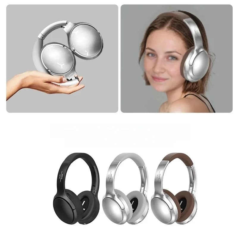 Retro over-ear Bluetooth-hovedtelefoner med FM-radio og kablet tilstand