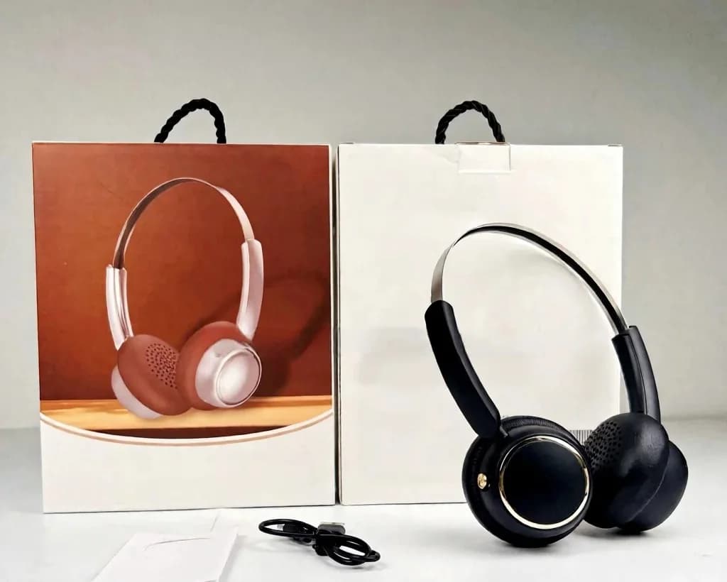 Retro trådløse hovedtelefoner med FM-radio og Bluetooth 5.4