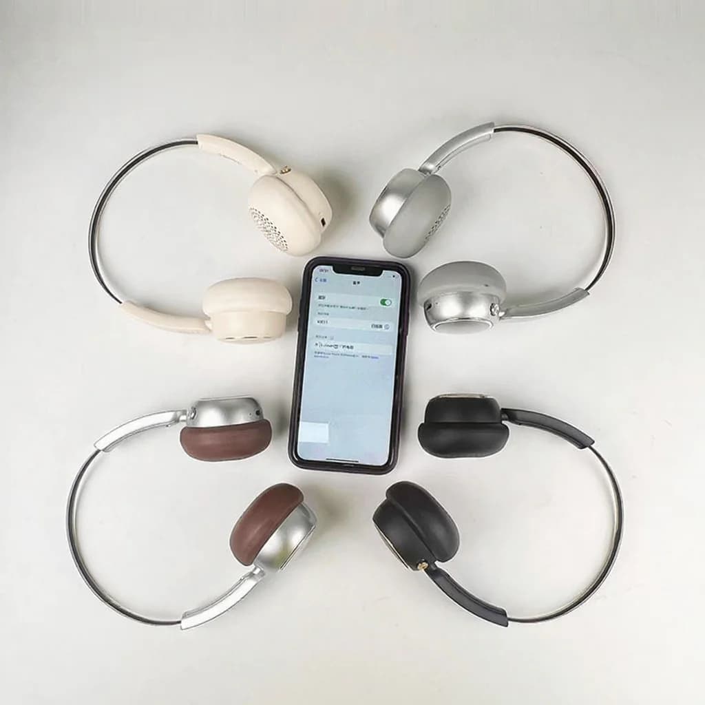 Retro over-ear trådløse hovedtelefoner med FM-radio og Bluetooth 5.4