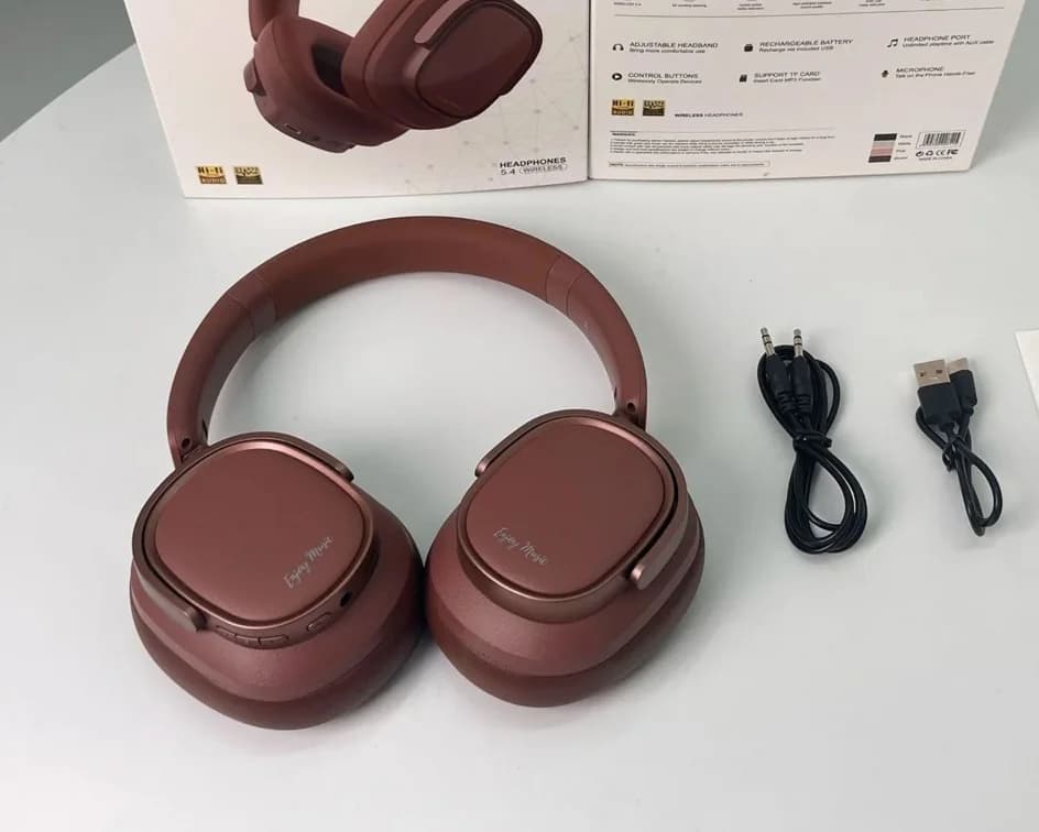 Retro trådløse over-ear hovedtelefoner med aktiv støjreduktion