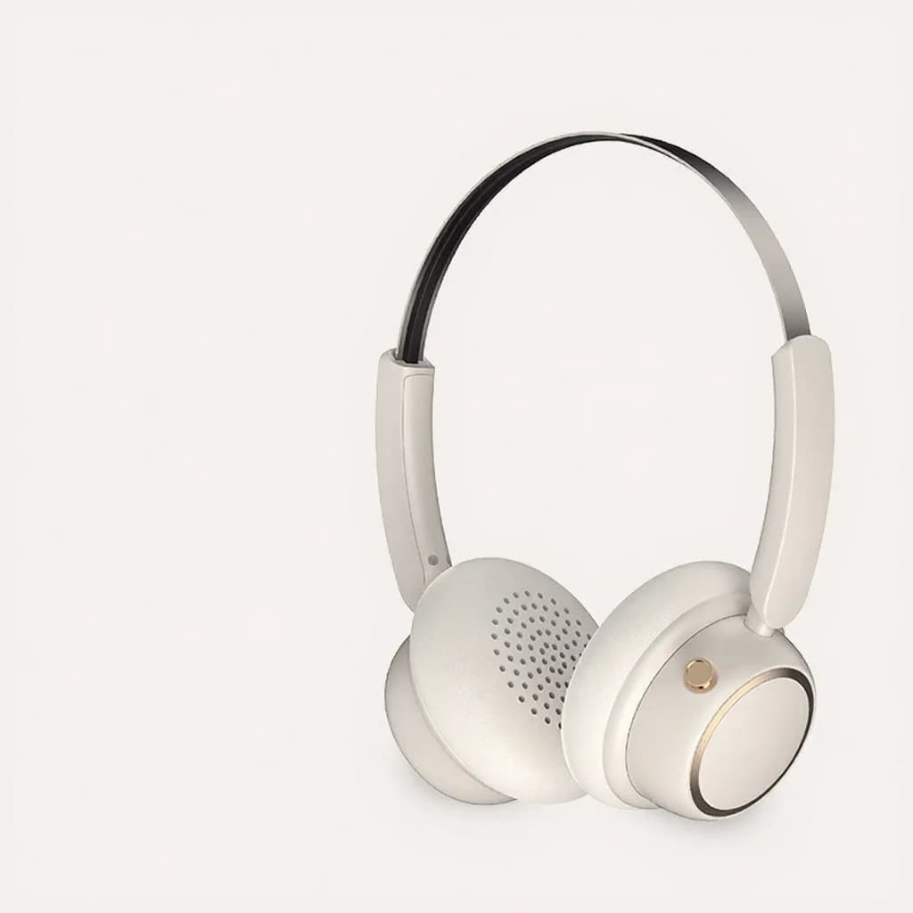 Retro trådløse Bluetooth-hovedtelefoner med metalhovedbøjle og lang batterilevetid
