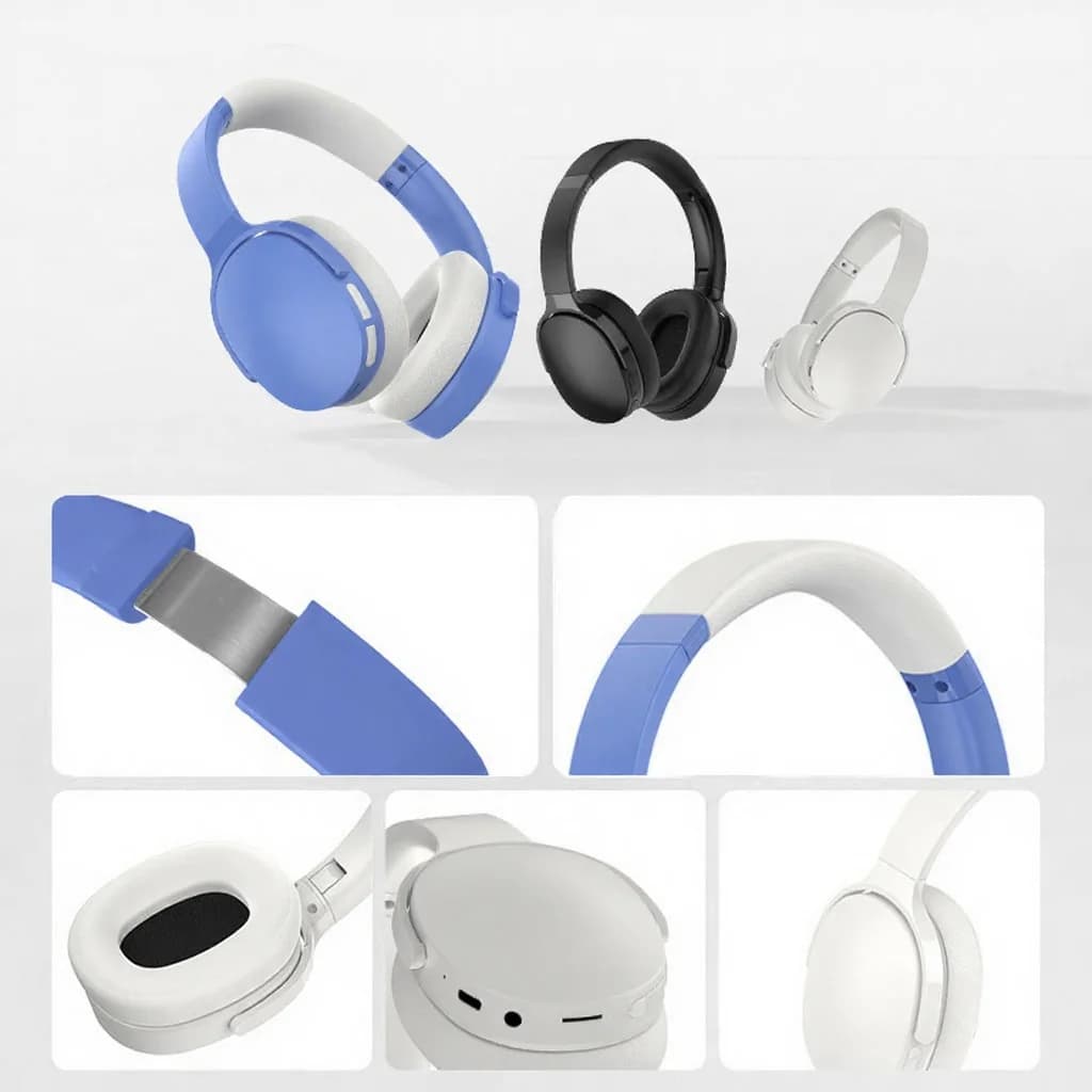 Over-Ear Bluetooth-hovedtelefoner med FM, TF-kort, EQ-tilstande og mikrofon