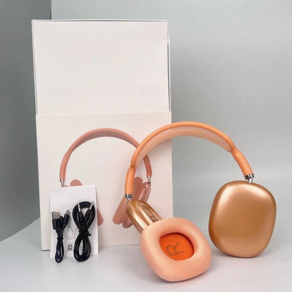 Trådløse over-ear hovedtelefoner med magnetiske ørekopper og mesh-pandebøjle