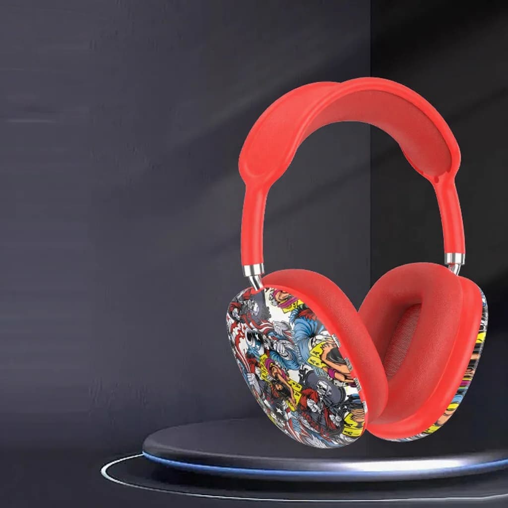 Graffiti over-ear trådløse hovedtelefoner med FM-radio og TF-kortslot