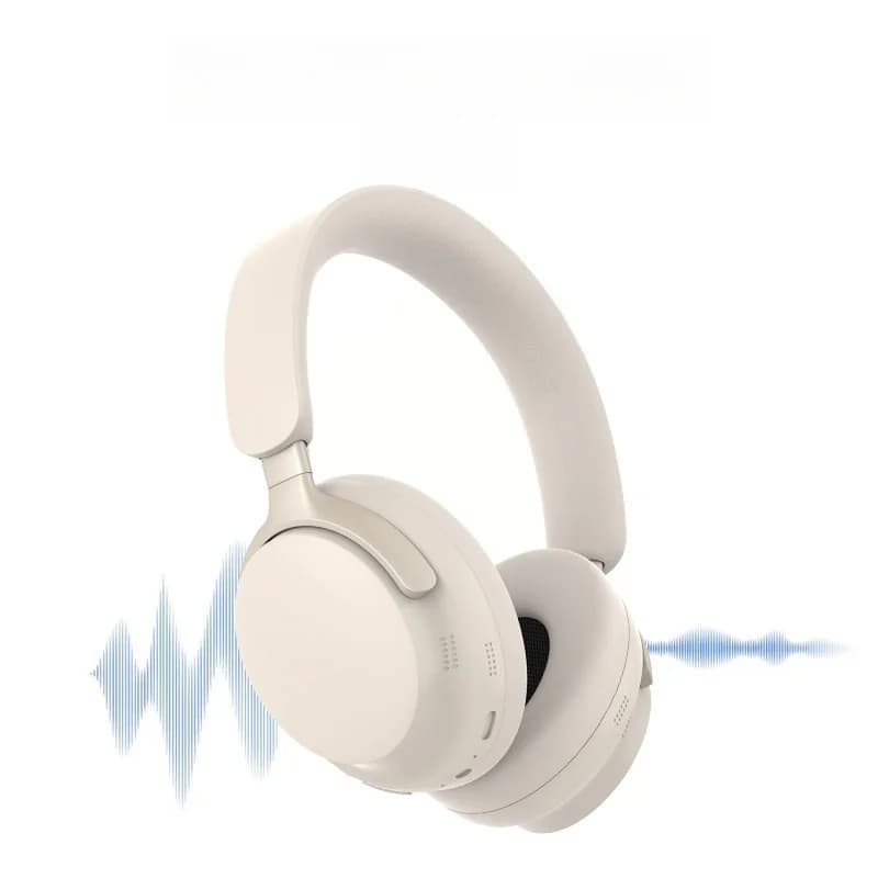 Trådløse over-ear Bluetooth hovedtelefoner med 3D stereolyd og langt batteri