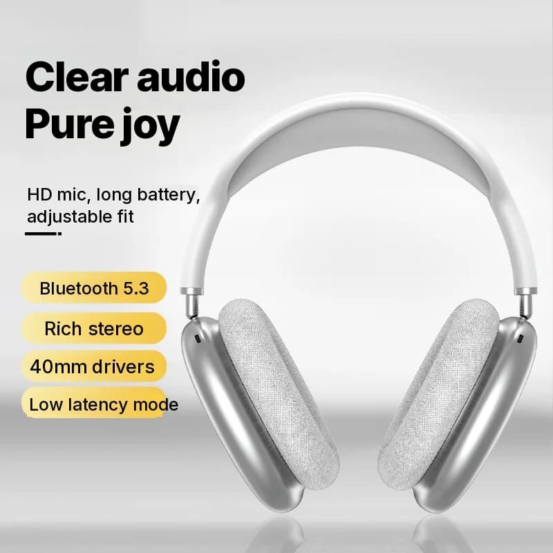 Over-ear trådløse Bluetooth-hovedtelefoner med dyb bas og Type-C-opladning
