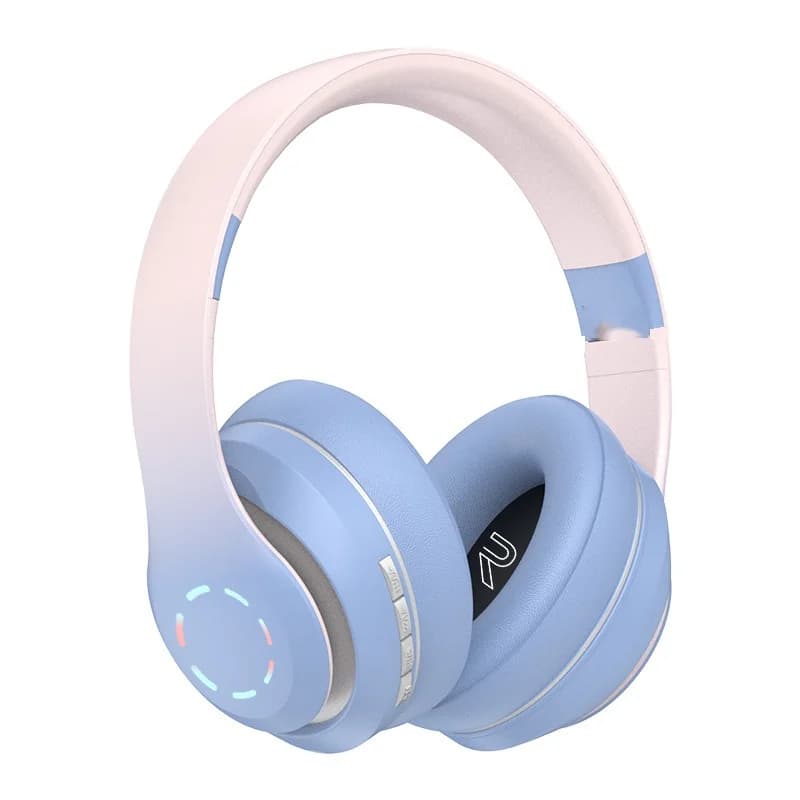 Trådløse on-ear hovedtelefoner med LED-lys og FM-radio