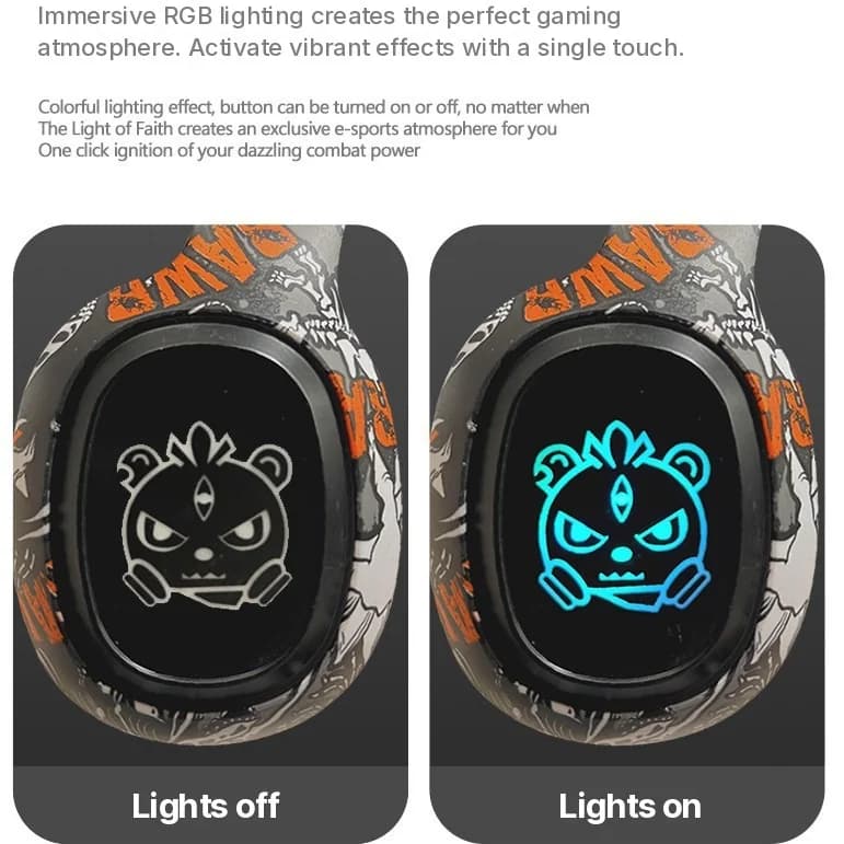 Over-ear Bluetooth-hovedtelefoner med FM-radio og LED-lys