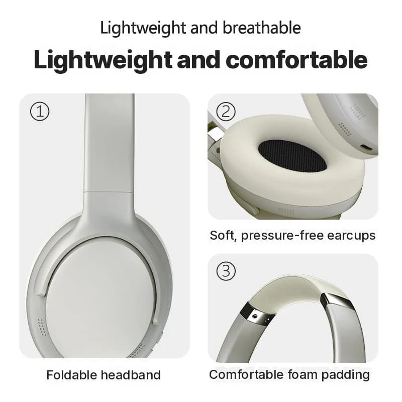 Trådløse over-ear Bluetooth-hovedtelefoner med mikrofon og flere EQ-tilstande