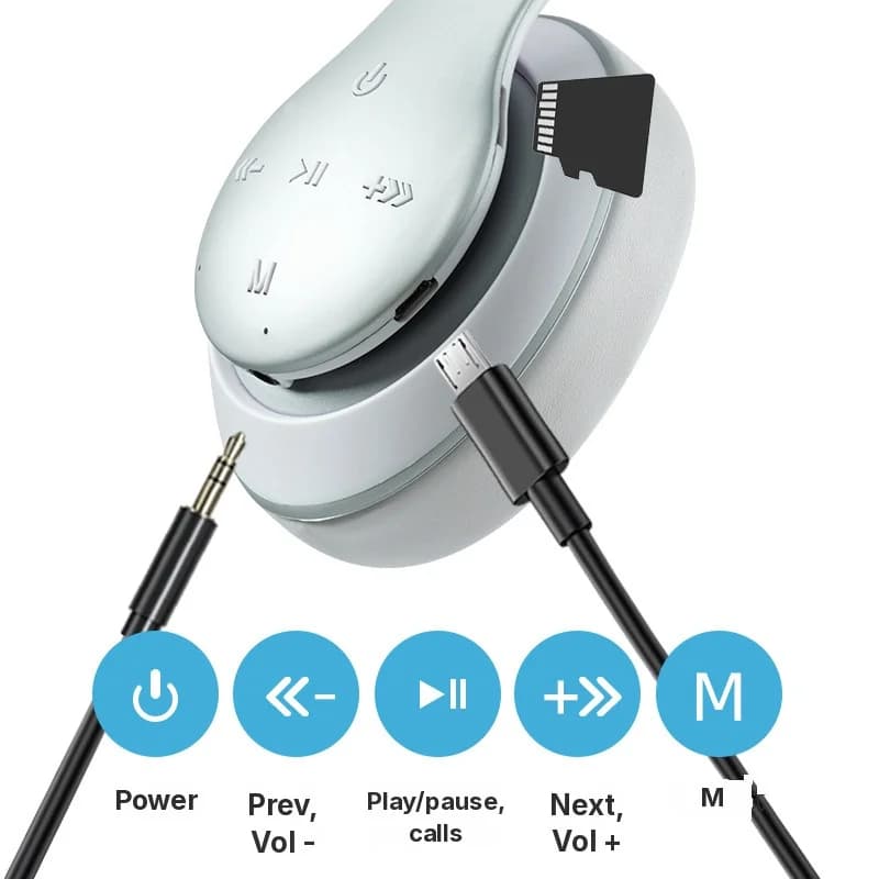 Trådløse Bluetooth-hovedtelefoner med lang batterilevetid