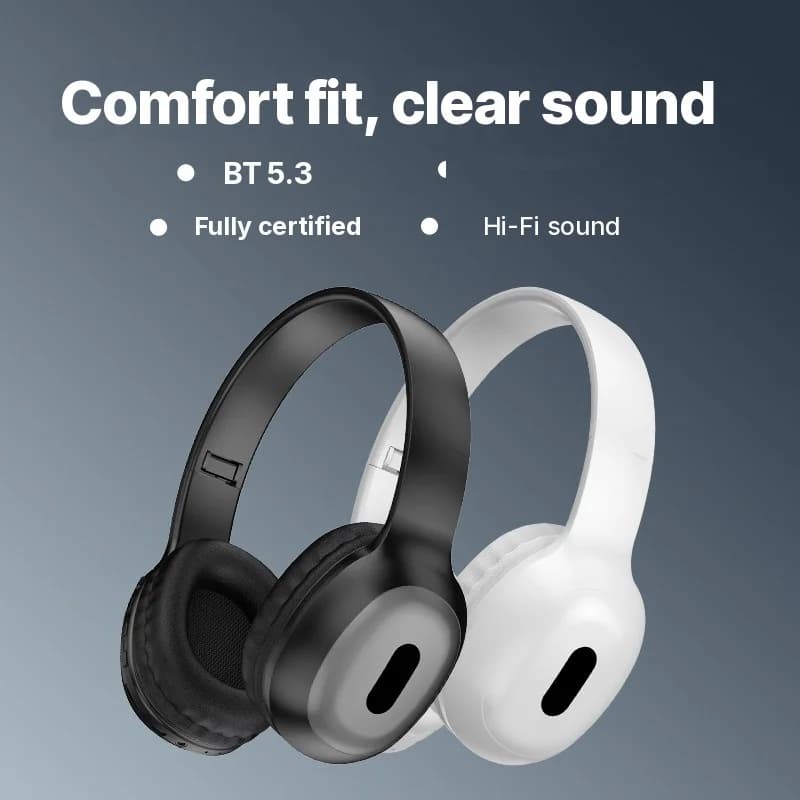 Over-ear Bluetooth-hovedtelefoner med TF-kortslot og AUX-indgang
