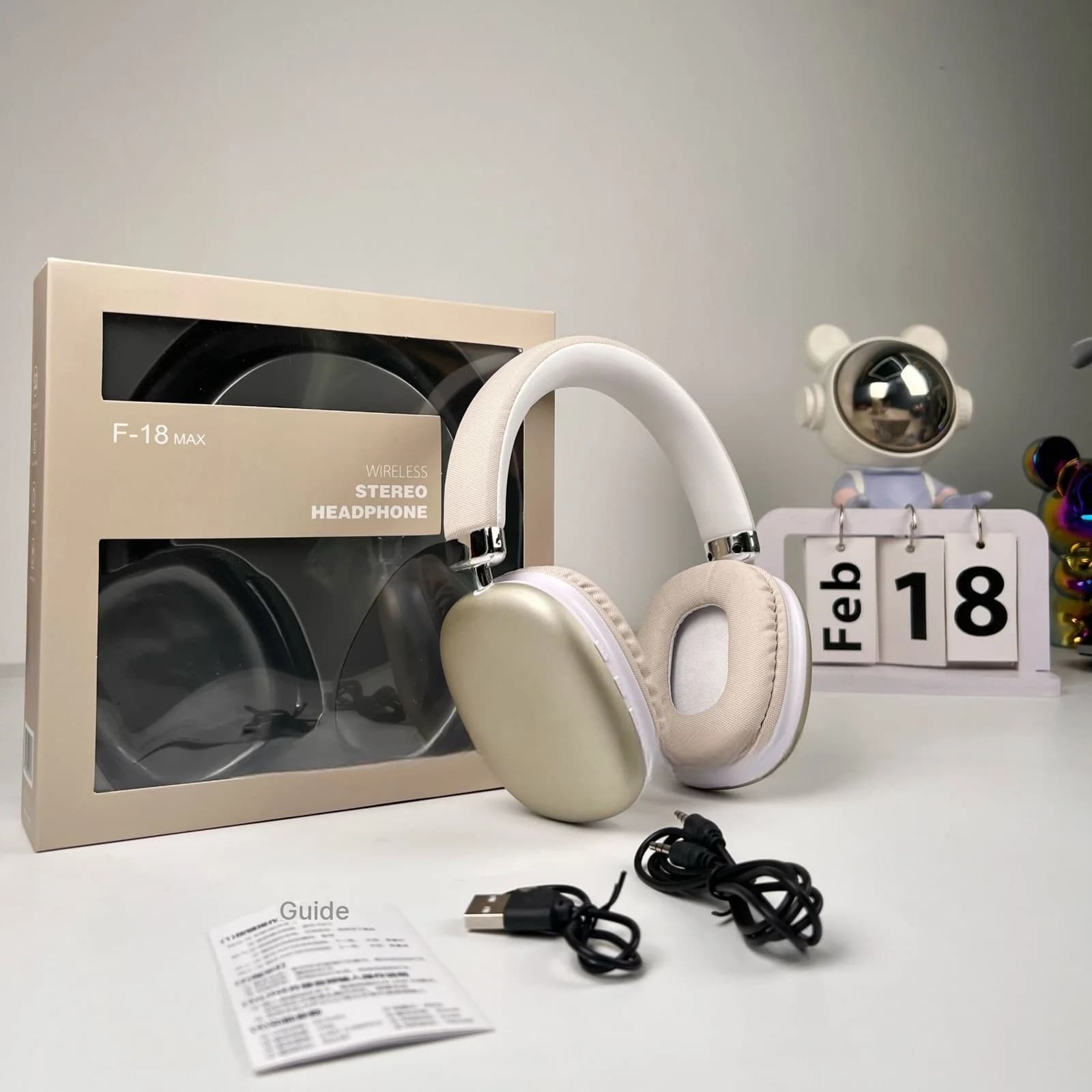 Trådløse over-ear hovedtelefoner med Bluetooth 5.4 og lang batterilevetid