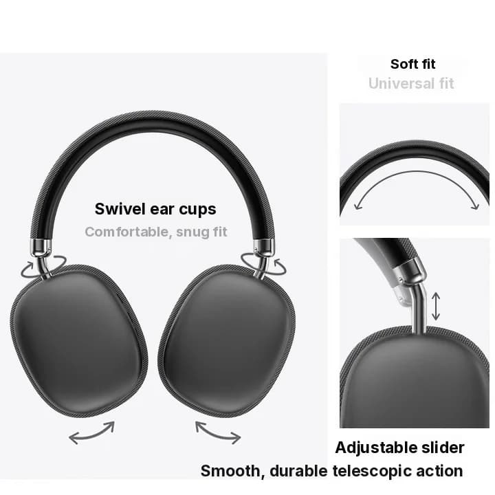 Trådløse Bluetooth-hovedtelefoner med dyb bas og Type-C-opladning