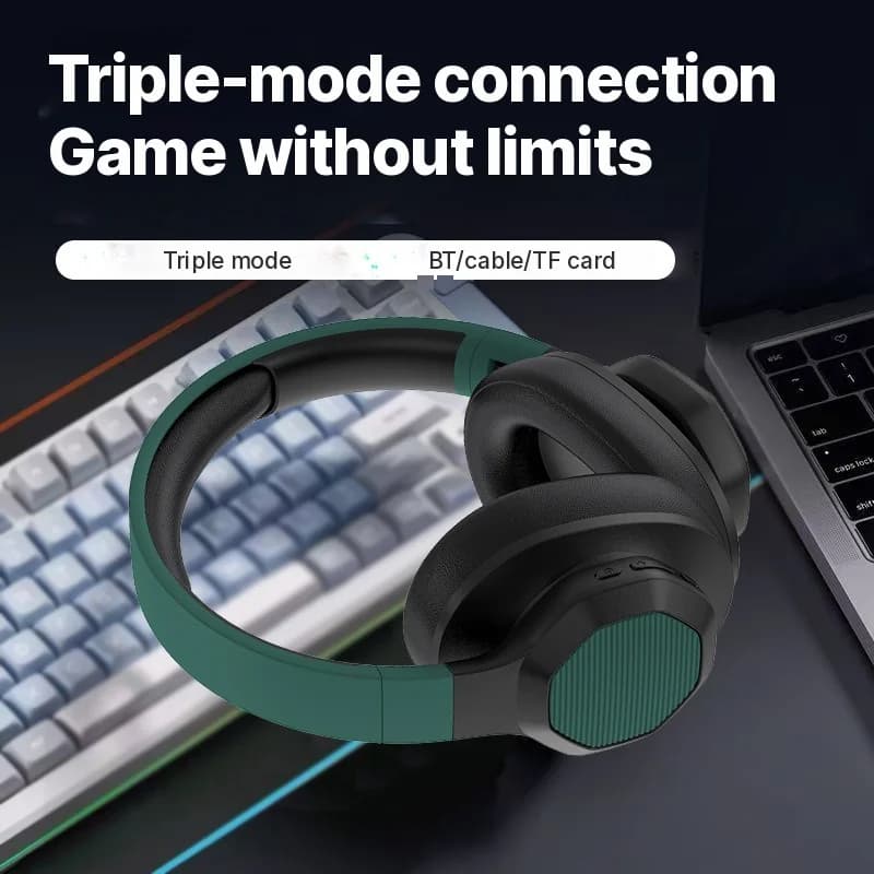 Over-ear Bluetooth-hovedtelefoner med FM-radio og TF-kortslot
