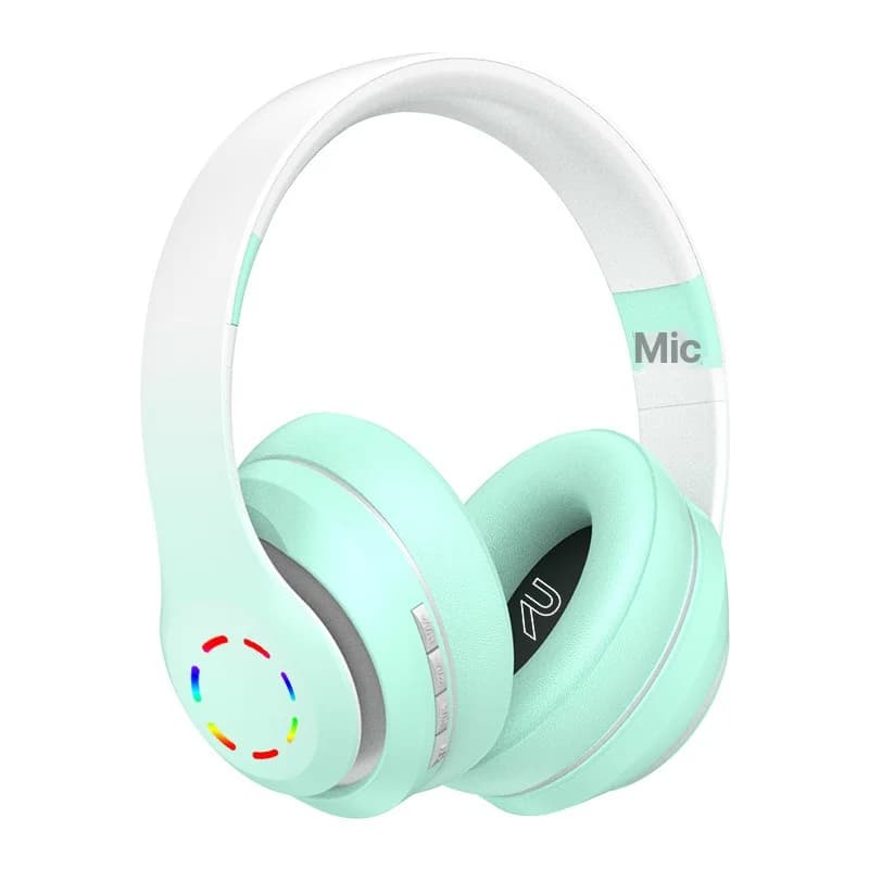Trådløse on-ear hovedtelefoner med LED-lys og FM-radio