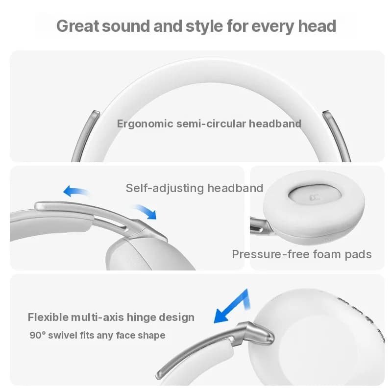 Over-ear trådløse Bluetooth hovedtelefoner med aktiv støjreduktion