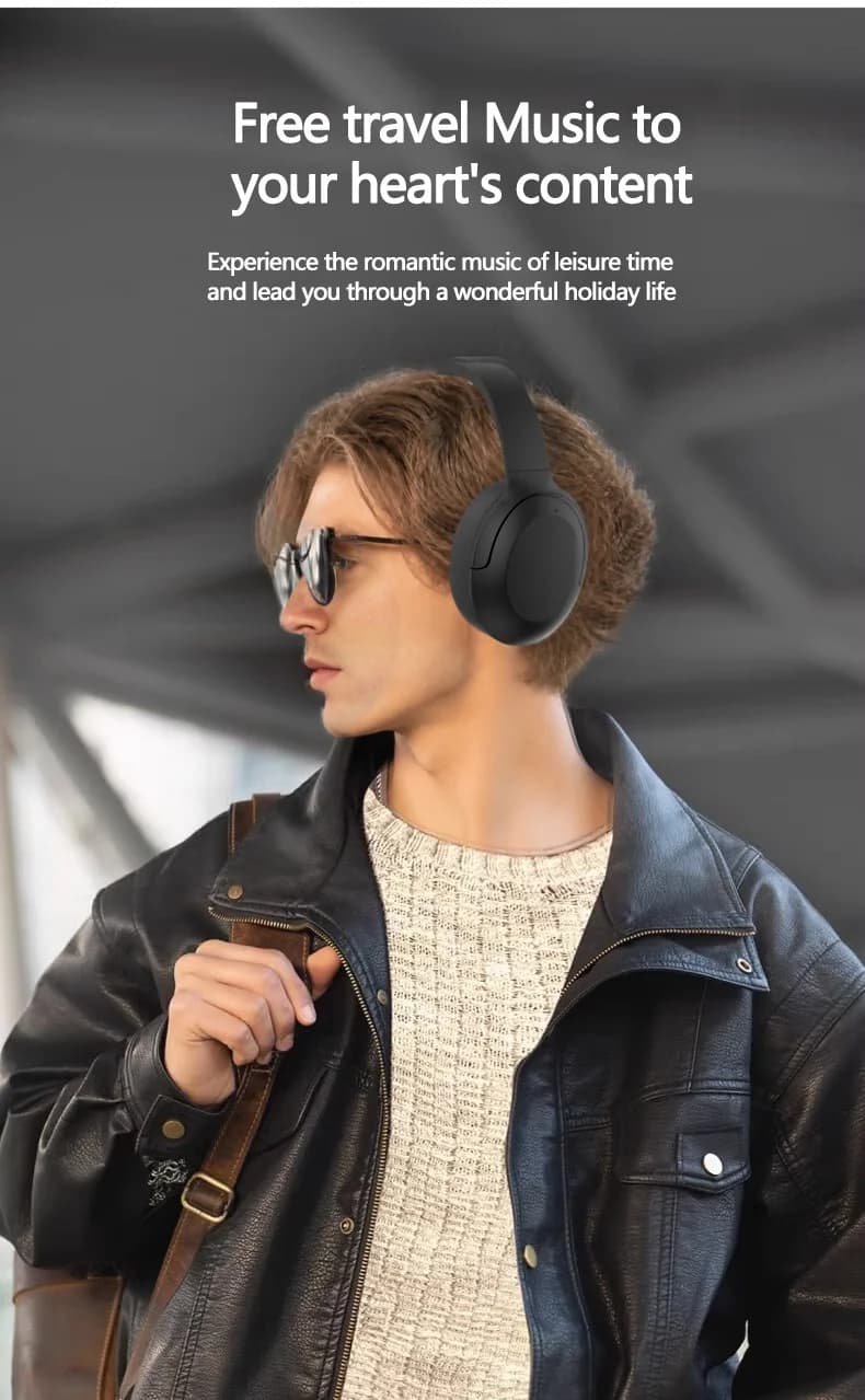 Aktive støjreducerende Bluetooth-hovedtelefoner over-ear trådløse 5.4