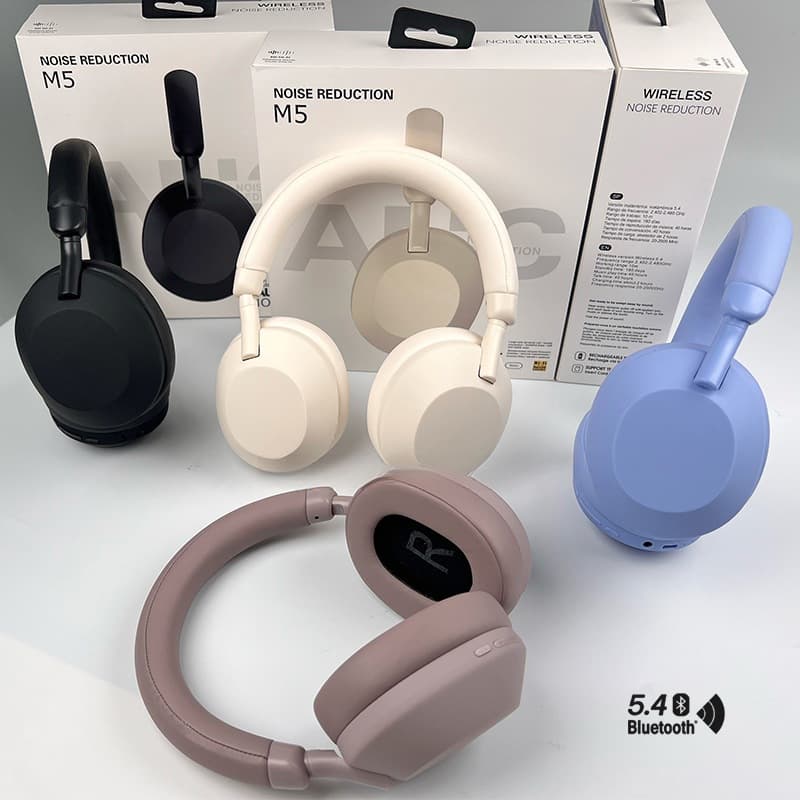 Trådløse Bluetooth-hovedtelefoner med aktiv støjreduktion og stereo